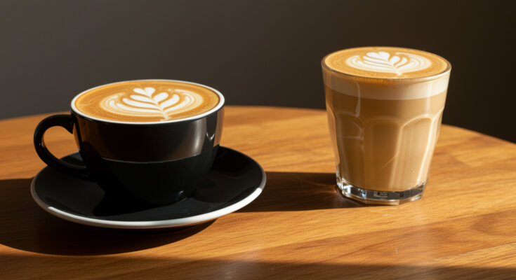 coffee and milk coffee